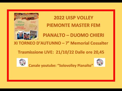 PIANALTO MASTER FEM - DUOMO CHIERI _ UISP XVi TORNEO D'AUTUNNO 2022
