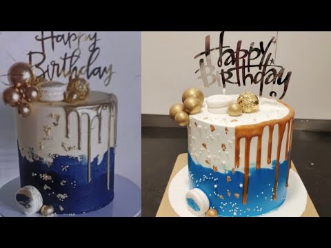 drip cake design | 1.5kg birthday cake design | birthday cake for boy | golden drip cake design