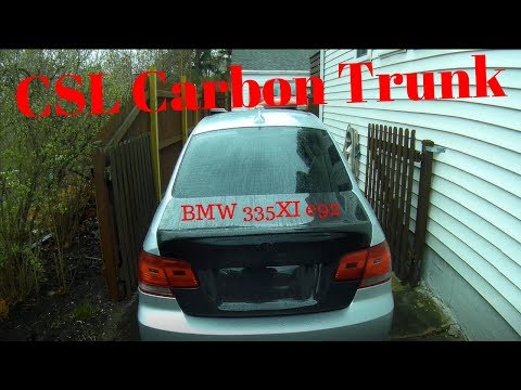 BMW E92 335xi CSL Carbon Fiber Trunk Lid Install - DIY