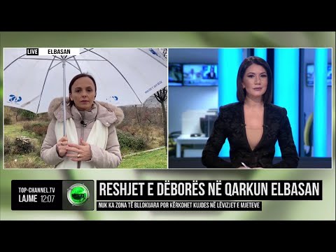 Top Channel/ Reshjet e dëborës në Elbasan, nuk ka zona të bllokuara por kërkohet kujdes në …
