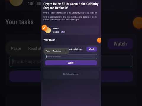 #Tap swap Crypto Heist: $21M Scam & the Celebrity Stepson Behind It! code?