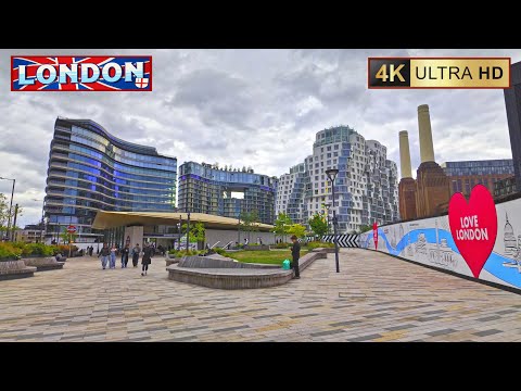 Relaxing Walk in Battersea, London 2025 — A Calm May Day, No Rush [4K60]