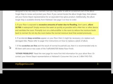 Allure ULTRA Flooring Cleaning and Maintenance...