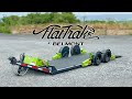 FlatTrak Trailers 22' No Ramps Knuckled A-Frame 14K Trailer Lays Flat on the Ground