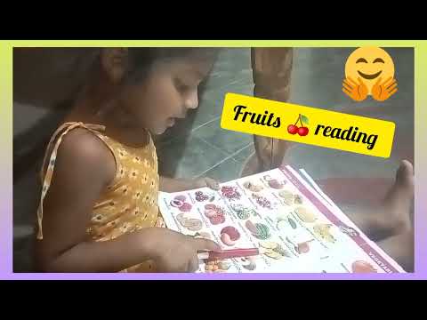 vanshu reading fruits🍓🍇🍒😘 names# kids vlogs#fruitsnames for kids