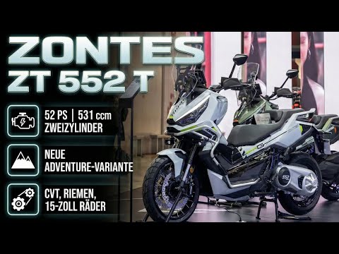 2026 Zontes ZT 552 T Maxi-Scooter mit 52 PS Zweizylinder