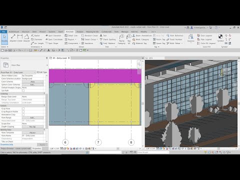 REVIT 2022 ARCHITECTURE LESSON 25: CREATE CURTAIN WALL