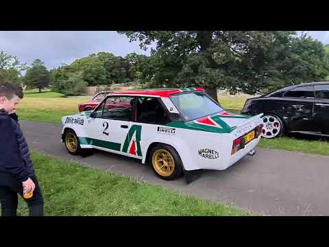 CarTrek - Fiat 131 Abarth Alitalia leaving Raby Castle Auto Italia Show - Sept 2020