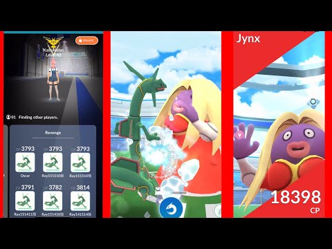 Rayquaza's revenge! Ray vs Jynx solo (no weather boost)
