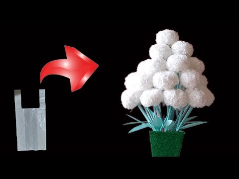 DIY Craft Flower From Plastic Carry Bag - CURIOSITY Z4