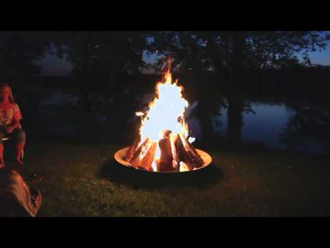 Fire Pit Art 46" Bella Vita Stainless Steel Wood Burning Fire Pit