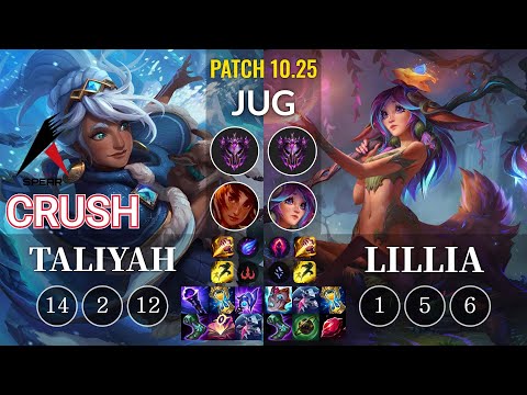 ASP Crush Taliyah vs Lillia Jungle - KR Patch 10.25