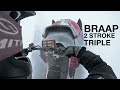 BRAAP. Listen to this BEAST! 2 Stroke triple mod sled mountain climber.
