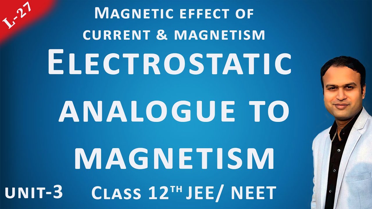 Electrostatic analogue to magnetism |Magnetic effect of current|Unit -3|L-27|Class12