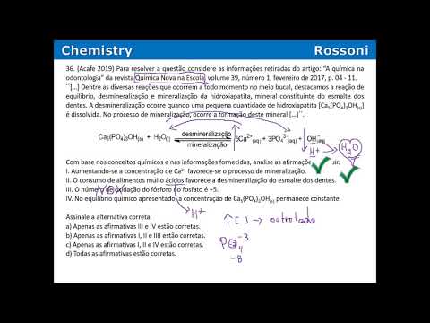 Acafe 2019 2 Medicina - Q36 Deslocamento de Equilíbrio Químico e NOX