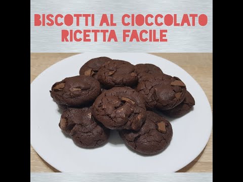 Biscotti tipo cookies al cioccolato. Ricetta facile.