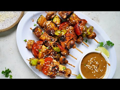 Vegetable Kabobs (Marinated Tofu Skewers)