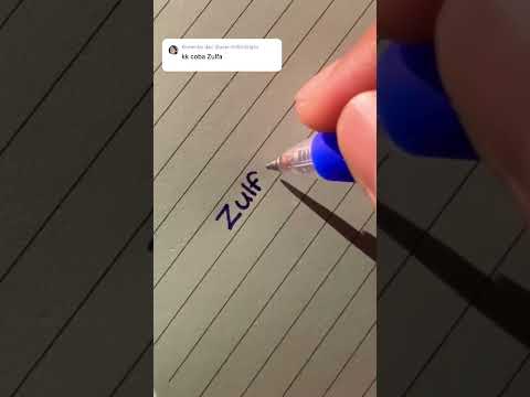 Beautiful Writing “Zulfa” #handwriting #calligraphy #shorts