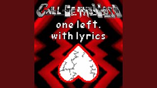 Cover art for One left