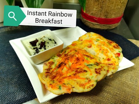 Nutritious South Indian Breakfast Recipe | Breakfast In 15 Minutes | Rainbow Breakfast