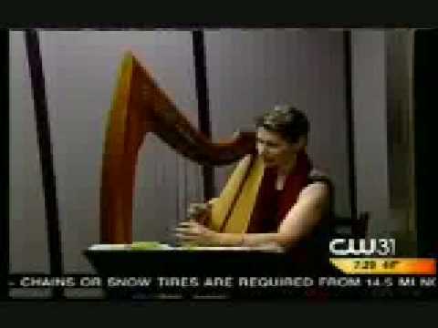 Live Elevator Music!--Celtic Harpist Performs Inside an Elevator