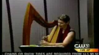 Live Elevator Music!--Celtic Harpist Performs Inside an Elevator