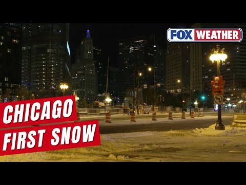 First snow of season for Chicago, as lake-effect snow blasts Midwest