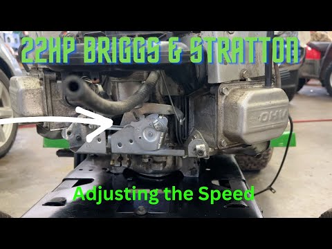 HOW THE GOVERNOR works on a Briggs Stratton engine. How to adjust the idle and High-Speed John Deere