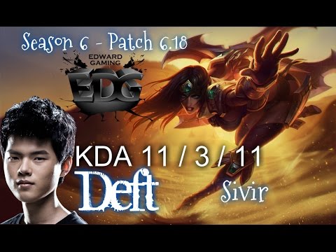 EDG Deft SIVIR vs JHIN ADC - Patch 6.18 KR Ranked | League of Legends