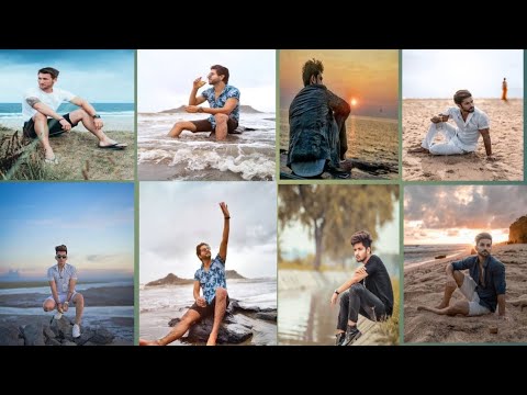 natural beach photography poses for male || Beach Photoshoot Pose For Boy's ✨