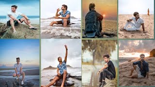 natural beach photography poses for male || Beach Photoshoot Pose For Boy