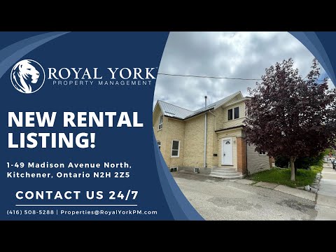 4 BED + DEN 2 BATH - MULTI UNIT - ABOVE GROUND FOR RENT - 49 MADISON AVENUE NORTH,KITCHENER, ONTARIO