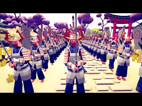 CAN 100x SAMURAI DEFEND CASTLE? - Totally Accurate Battle Simulator TABS