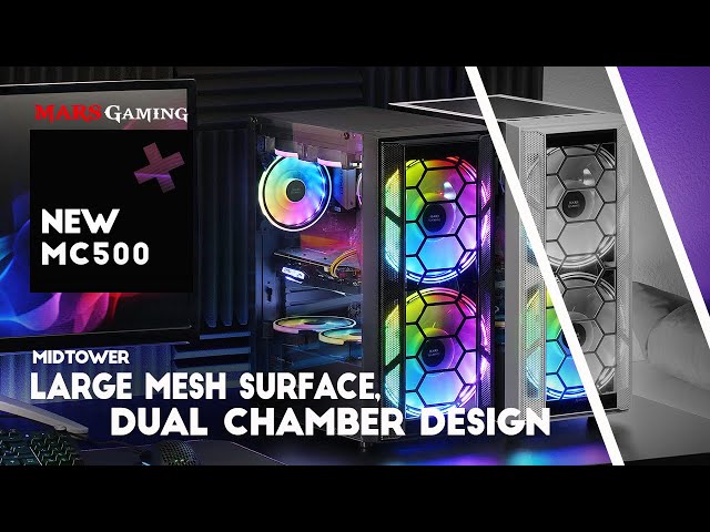 Mars Gaming MC500 Cristal Templado USB 3.0 Negra video