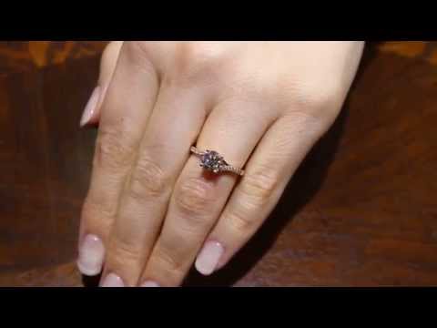 Crossover Solitaire Ring – ‘Katia’