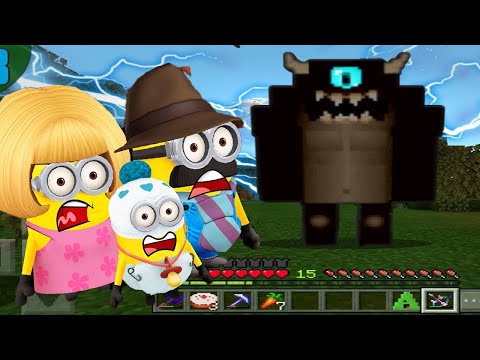 MINIONS SCARY LABYRINTH vs TOM & JERRY SCARY TRAPS in Minecraft ! Minions