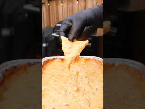 Smoked queso dip on the Weber Smoque