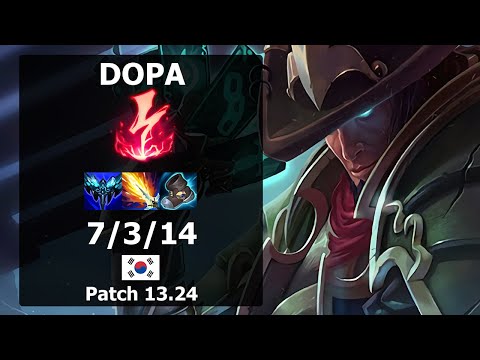 Dopa TwistedFate MID vs Anivia| Patch 13.24 KR Challenger
