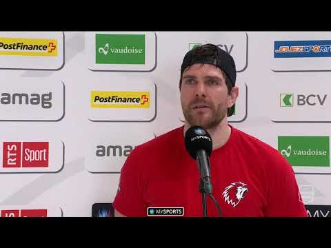 PlayOff Quart Match 5  - Joël Genazzi après la victoire face aux ZSC Lions