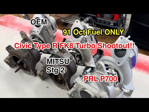 Civic Type R FK8 Turbo Shootout!! Mitsubishi Stg 2 Vs PRL P700!!