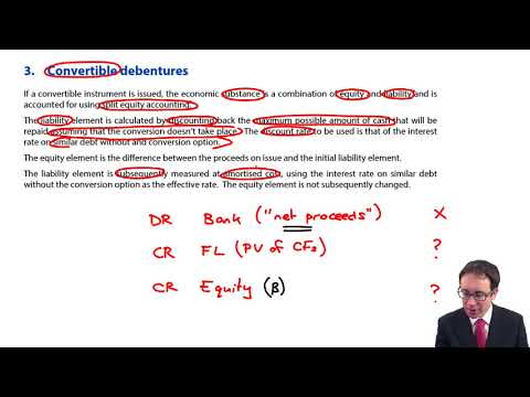Financial instruments - convertible debentures - ACCA Financial Reporting (FR)