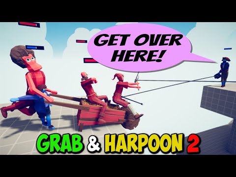 GRAB & HARPOON 2! HALFLING & 2x HARPOONER + 4x PANTS  - Totally Accurate Battle Simulator TABS