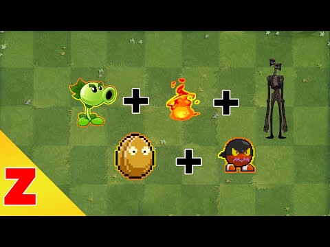 Plants vs Zombies Fusion Hack Animation  Episode 12 - Peashooter + Siren Head + FireWallnut + Bom
