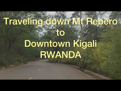 Traveling Down Mount Rebero to Downtown Kigali. In Rwanda.