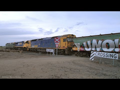 7733V Pacific National Grain Train Crosses Buchter Road, Gheringhap (29/10/2023) - PoathTV Railways