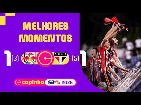 Gols e lances de Red Bull Bragantino x São Paulo