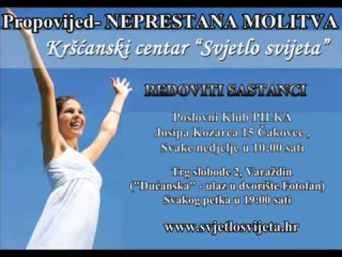 KC "Svjetlo svijeta"- Propovijed- Neprestana molitva