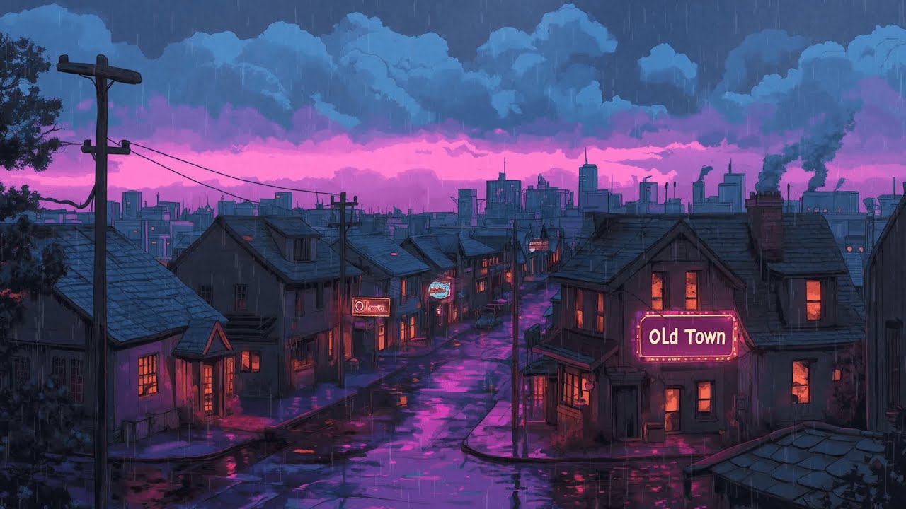 Lofi Hip Hop Beats 🌌 1980s & 90s Nostalgic Old Japanese Town Ambience 🌆 Rain Playlist