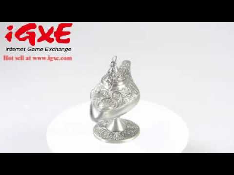 Beautiful Unique Shiny Silver Aladdins Magical Lamp--IGXE.com
