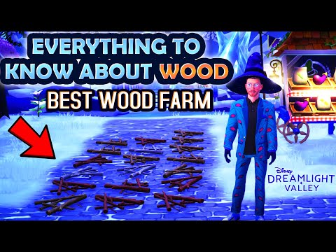 DISNEY Dreamlight Valley. Best Way to Get Wood. BEST Wood Farm, Infinite Wood Supply.